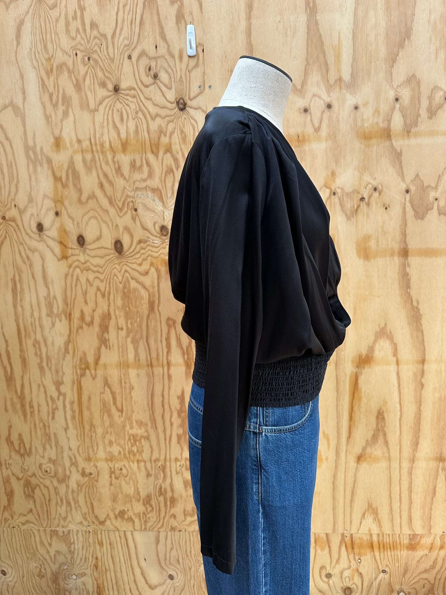 SCANLAN THEODORE SILK BLACK SHIRT - SIZE 10