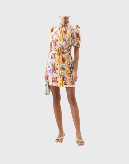 ZIMMERMANN WONDERLAND FLORAL SHIRT DRESS - SIZE 3
