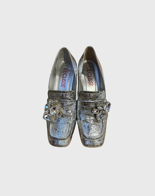 L'ECLISSE GEMSTONE BLOCK HEELS - SIZE 39