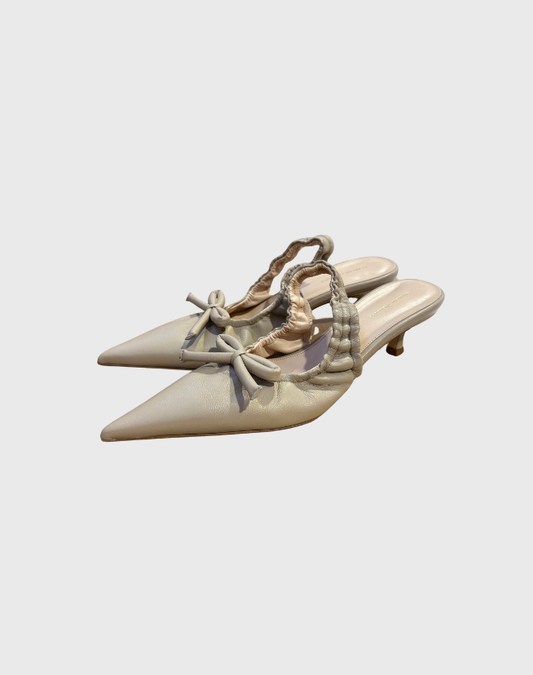 SCANLAN THEODORE BOW DETAIL SLINGBACKS - SIZE 39