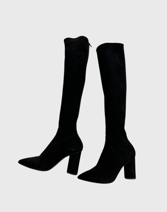 SCANLAN THEODORE KNEE HIGH SUEDE BOOTS - SIZE 40