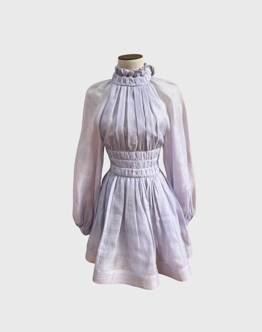 ZIMMERMANN LUMINOUS LONG SLEEVE MINI - SIZE 0