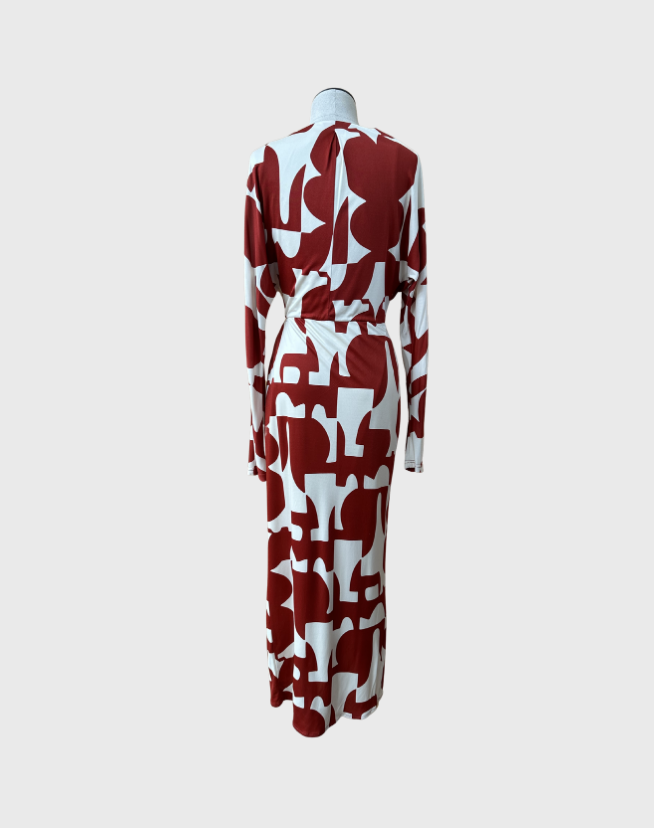 GINGER & SMART HEIRESS WRAP MIDI DRESS - SIZE 6