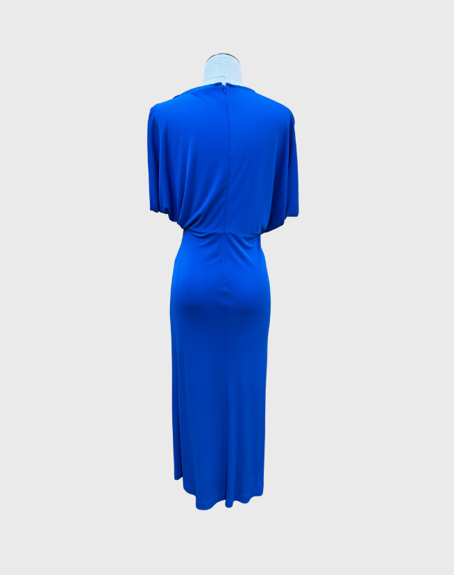 DIANE VON FURSTENBURG COBALT BLUE MIDI DRESS - SIZE S