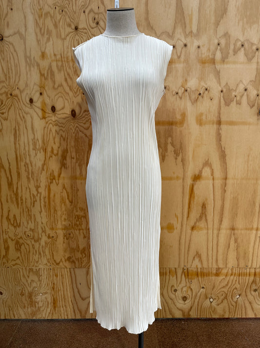 ANINE BING MELANIE RIBBED DRESS CREAM - SIZE 6