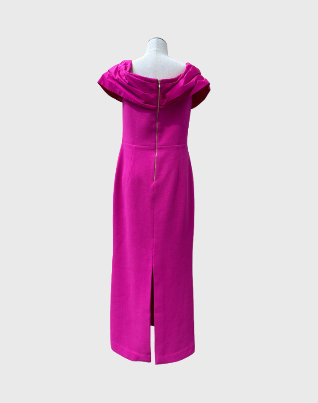 REBECCA VALLANCE PINK CUPID BOW GOWN - SIZE 14
