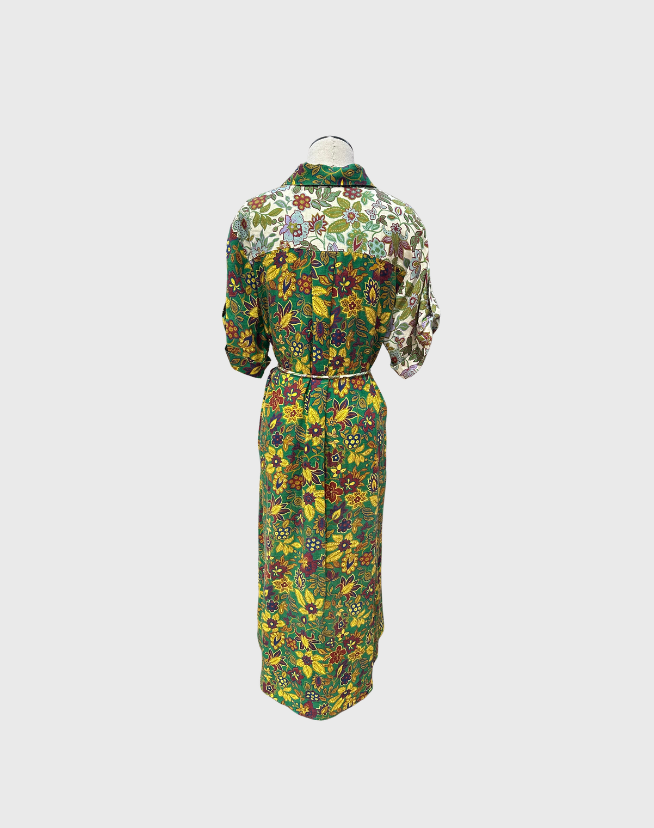 ALEMAIS ISABELLA PATCHWORK SHIRTDRESS - SIZE 8