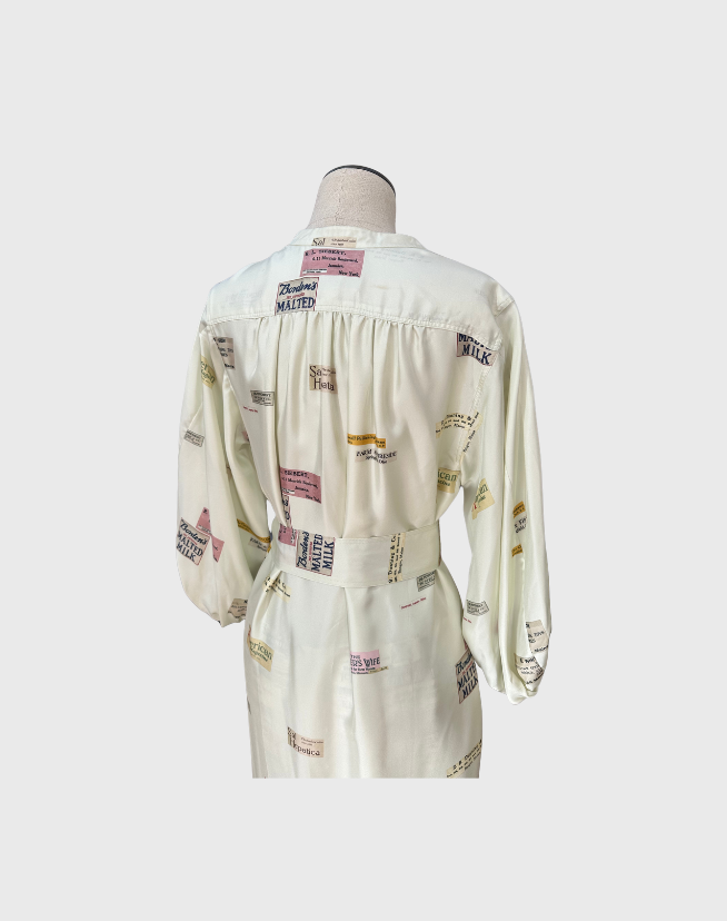 OROTON SILK TIE WAIST DRESS - SIZE 8