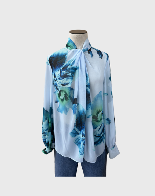 CARLA ZAMPATTI SHEER BLOUSE - SIZE S