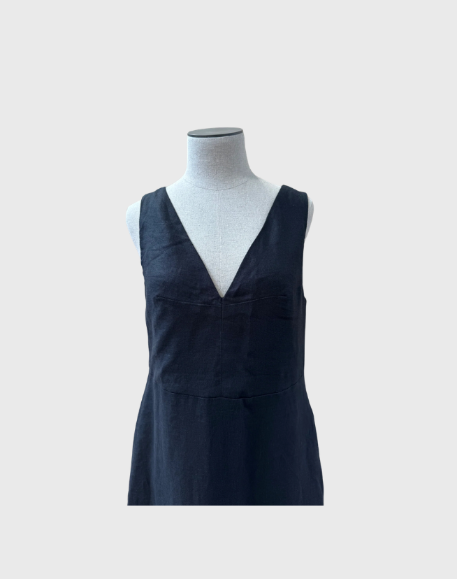SKIN & THREADS ALESSANDRA LINEN MAXI DRESS - SIZE 10