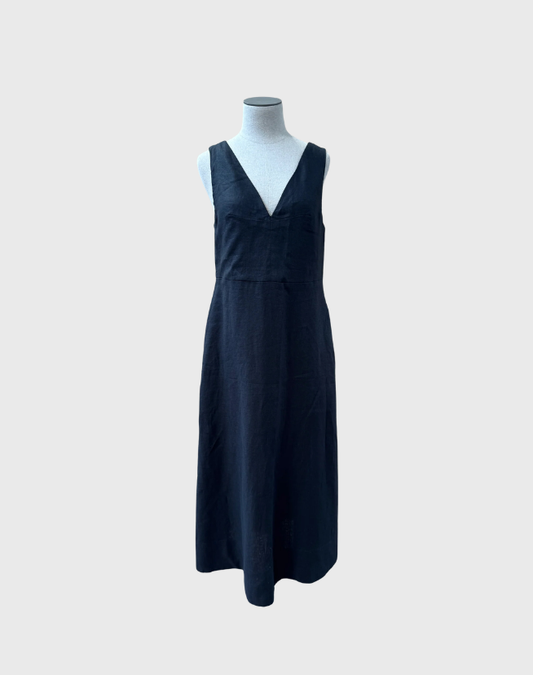 SKIN & THREADS ALESSANDRA LINEN MAXI DRESS - SIZE 10
