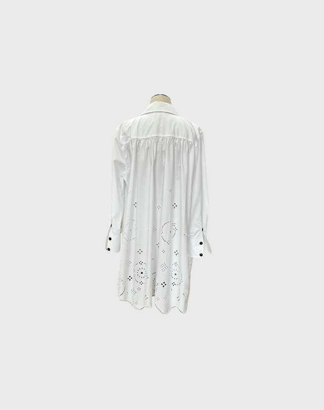 GANNI LONG SLEEVE SHIRT DRESS - SIZE 36