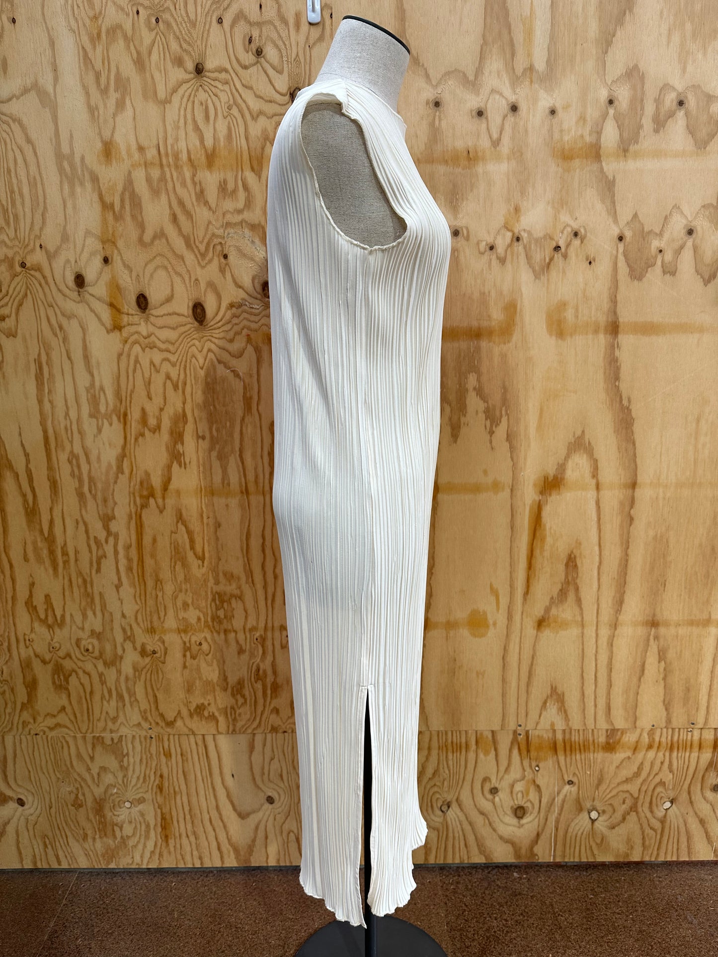 ANINE BING MELANIE RIBBED DRESS CREAM - SIZE 6
