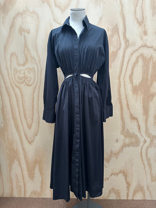 SCANLAN THEODORE COTTON GATHERED DRESS - SIZE 8