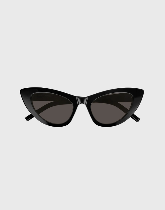 SAINT LAURENT CAT-EYE SHINY BLACK SUNGLASSES