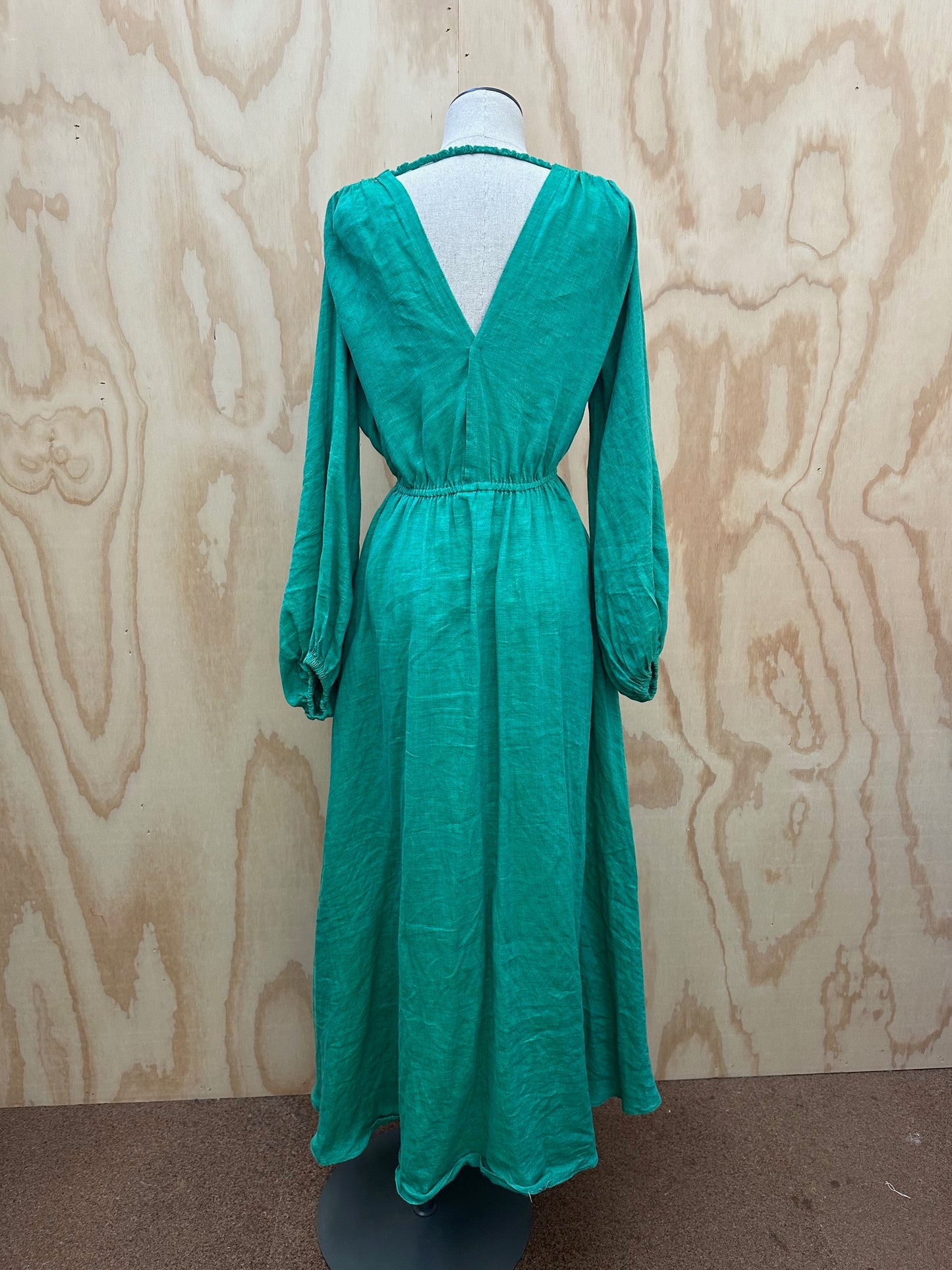 SCANLAN THEDORE ITALIAN LINEN LOW BACK DRESS - SIZE 2