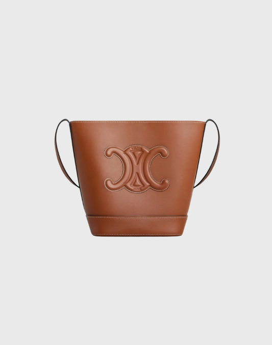 CELINE SMALL BUCKET CUIR TRIOMPHE BAG IN SMOOTH CALFSKIN
