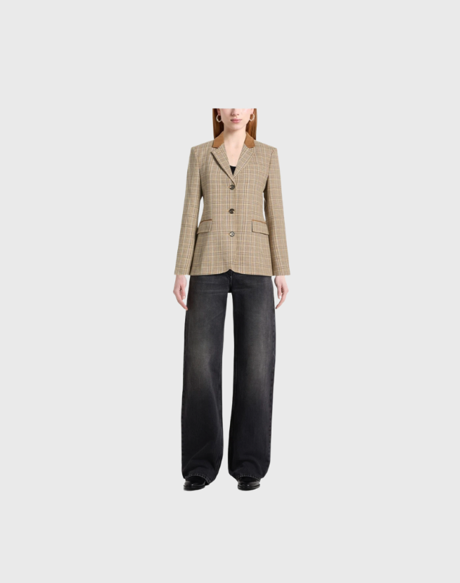 RAG & BONE CHECK SUIT BLAZER - SIZE 10