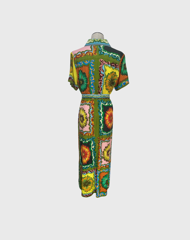 ALEMAIS DISCO DAISY SHIRT DRESS - SIZE 10