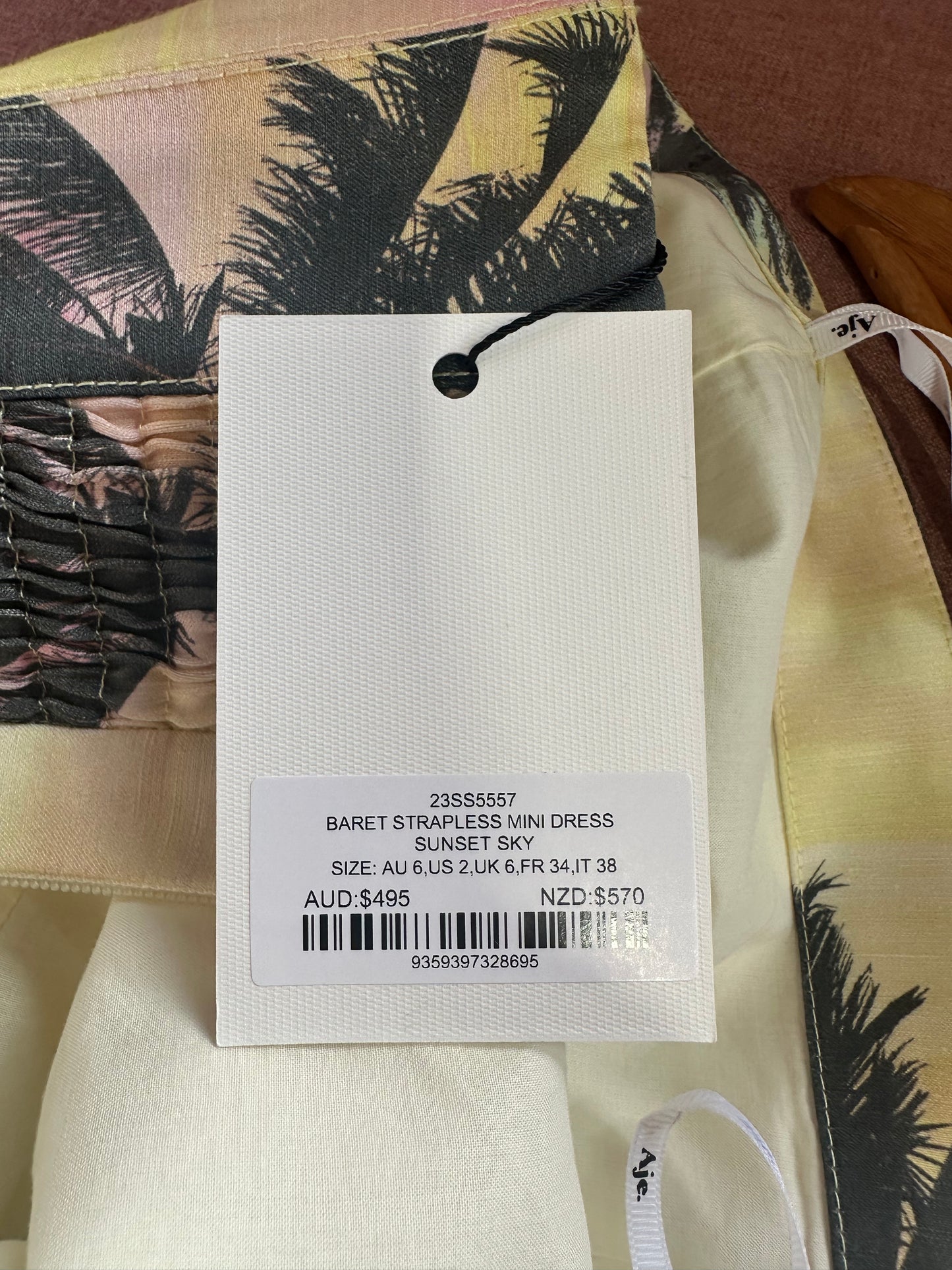 AJE SUNSET SKY MINI DRESS - SIZE 6