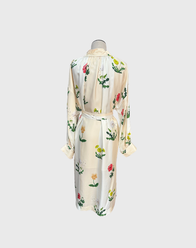 OROTON SILK TIE WAIST DRESS - SIZE 12
