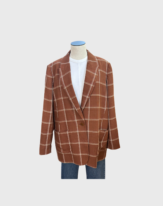 OROTON CHECK BLAZER - SIZE 14
