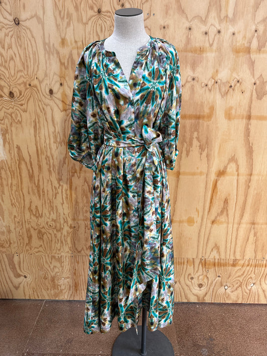 HUSK AZTEC SILK DRESS - SIZE SMALL