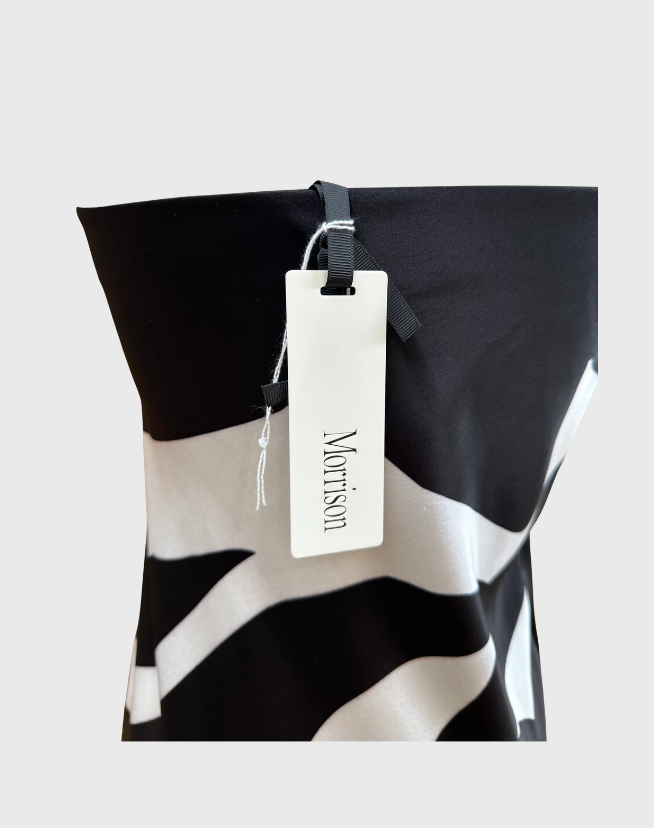 MORRISON ZETA STRAPLESS DRESS IN ABSTRACT PRINT - SIZE 10