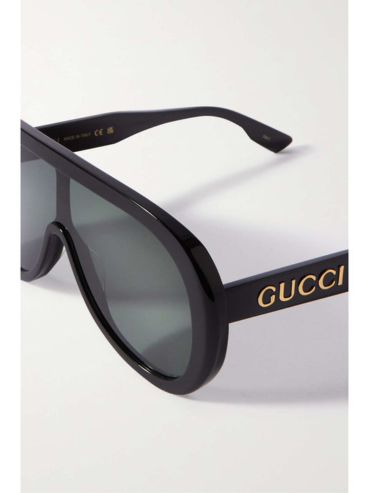 GUCCI OVERSIZED D-FRAME ACETATE SUNGLASSES