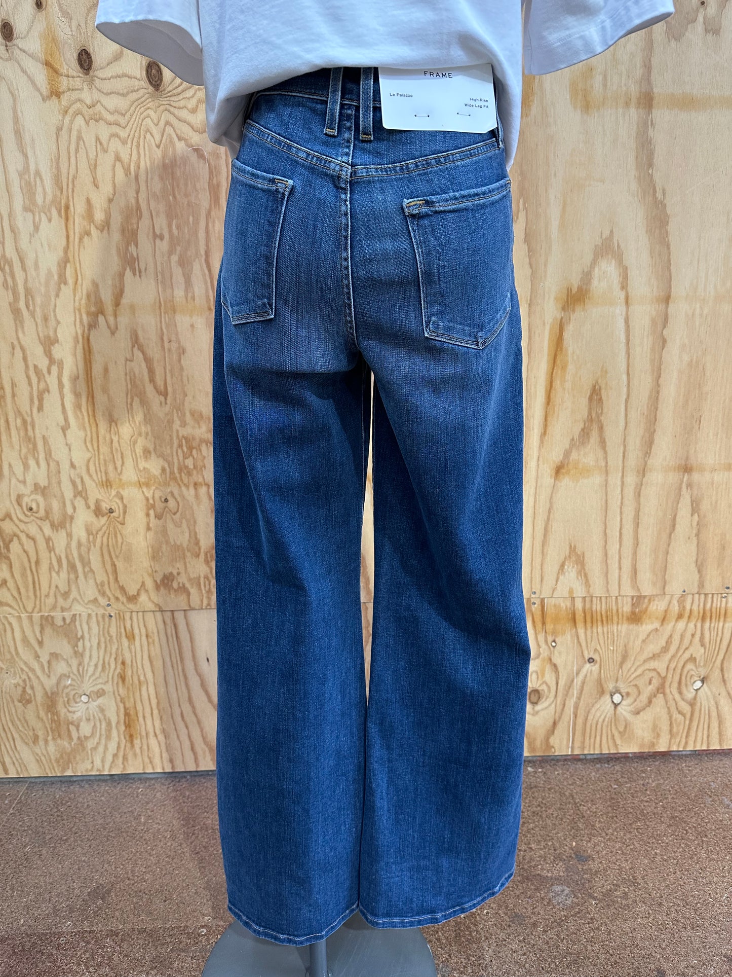 FRAME HIGH RISE WIDE LEG JEANS - SIZE 28