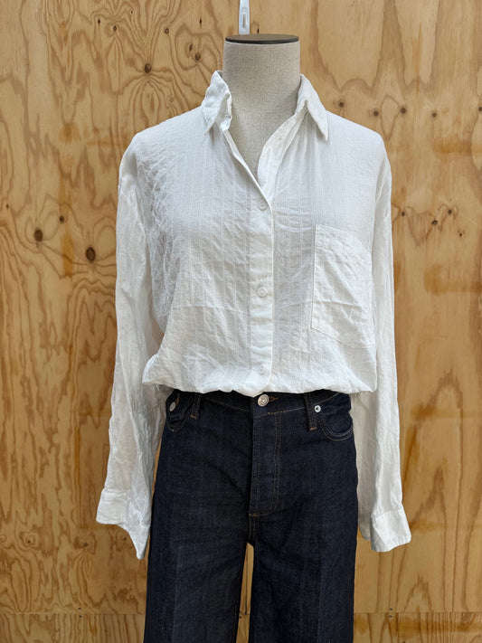 MATTEAU TEXTURED WHITE SHIRT - SIZE 3