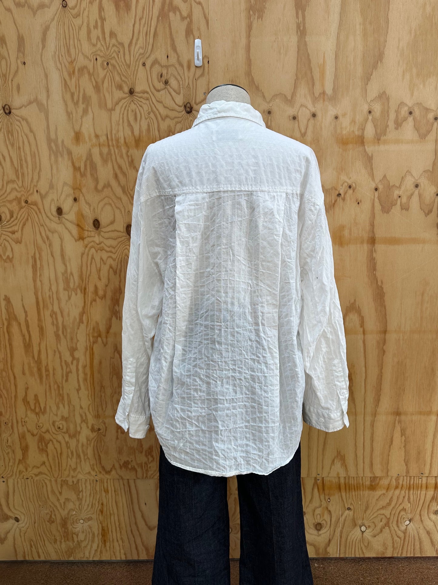 MATTEAU TEXTURED WHITE SHIRT - SIZE 3