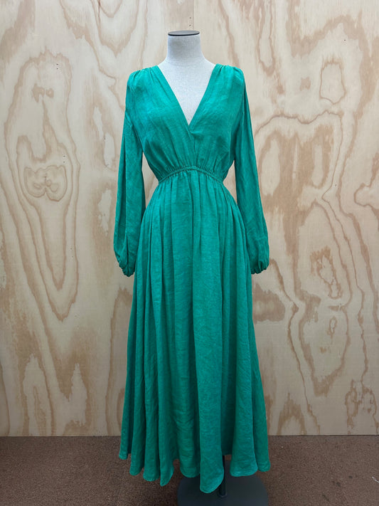 SCANLAN THEDORE ITALIAN LINEN LOW BACK DRESS - SIZE 2