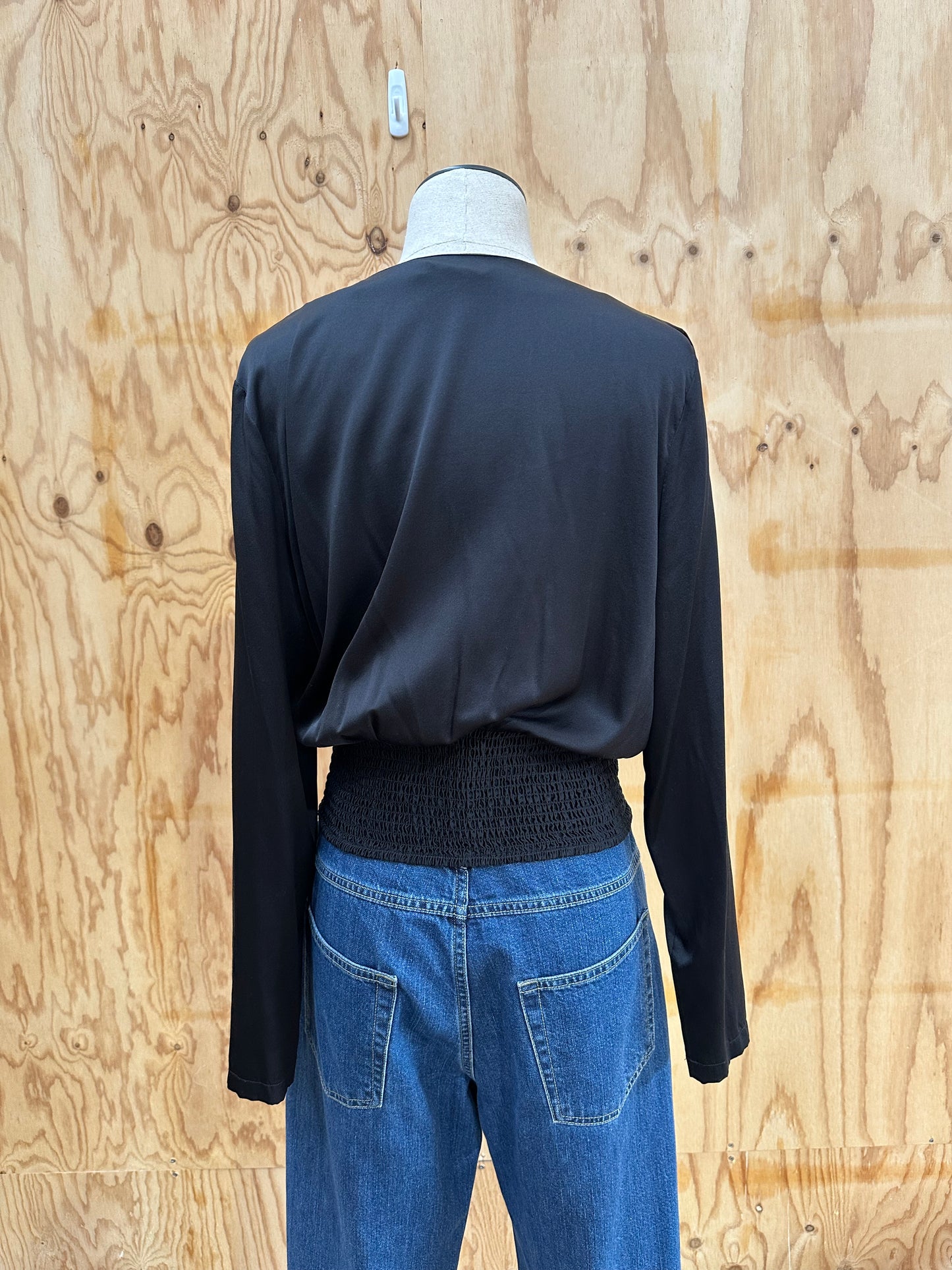 SCANLAN THEODORE SILK BLACK SHIRT - SIZE 10