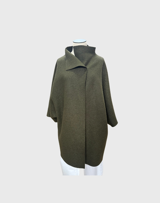 HARRIS WHARF LONDON WRAP COAT - SIZE 14