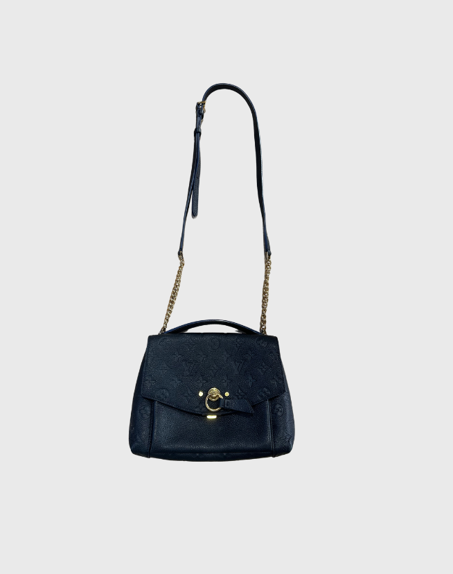 LOUIS VUITTON NAVY BLANCHE LEATHER BAG