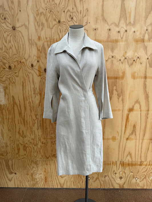 CARLA ZAMPATTI WRAP MIDI DRESS - SIZE 10