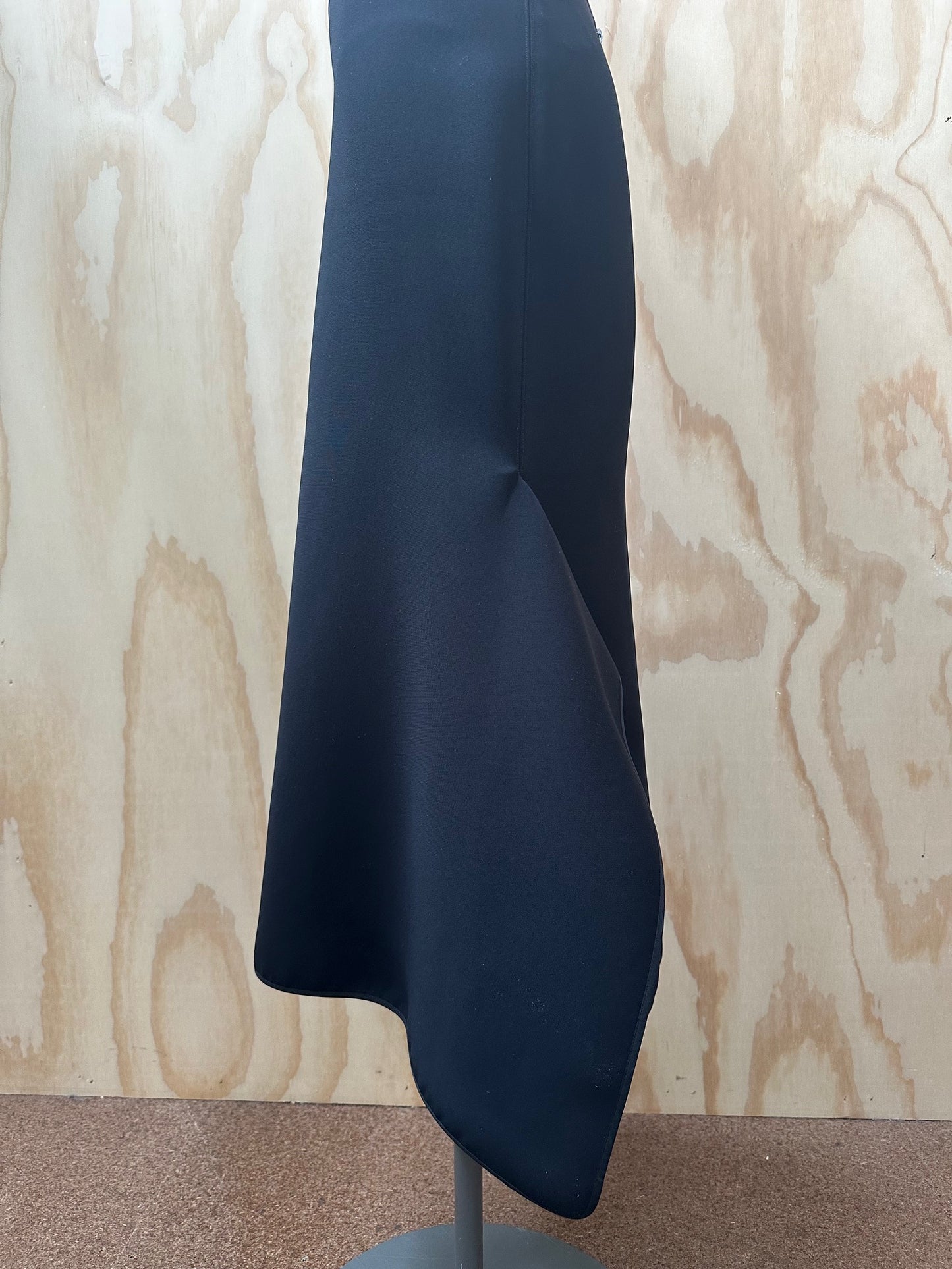 CARLA ZAMPATTI CREPE BLACK SKIRT - SIZE 10