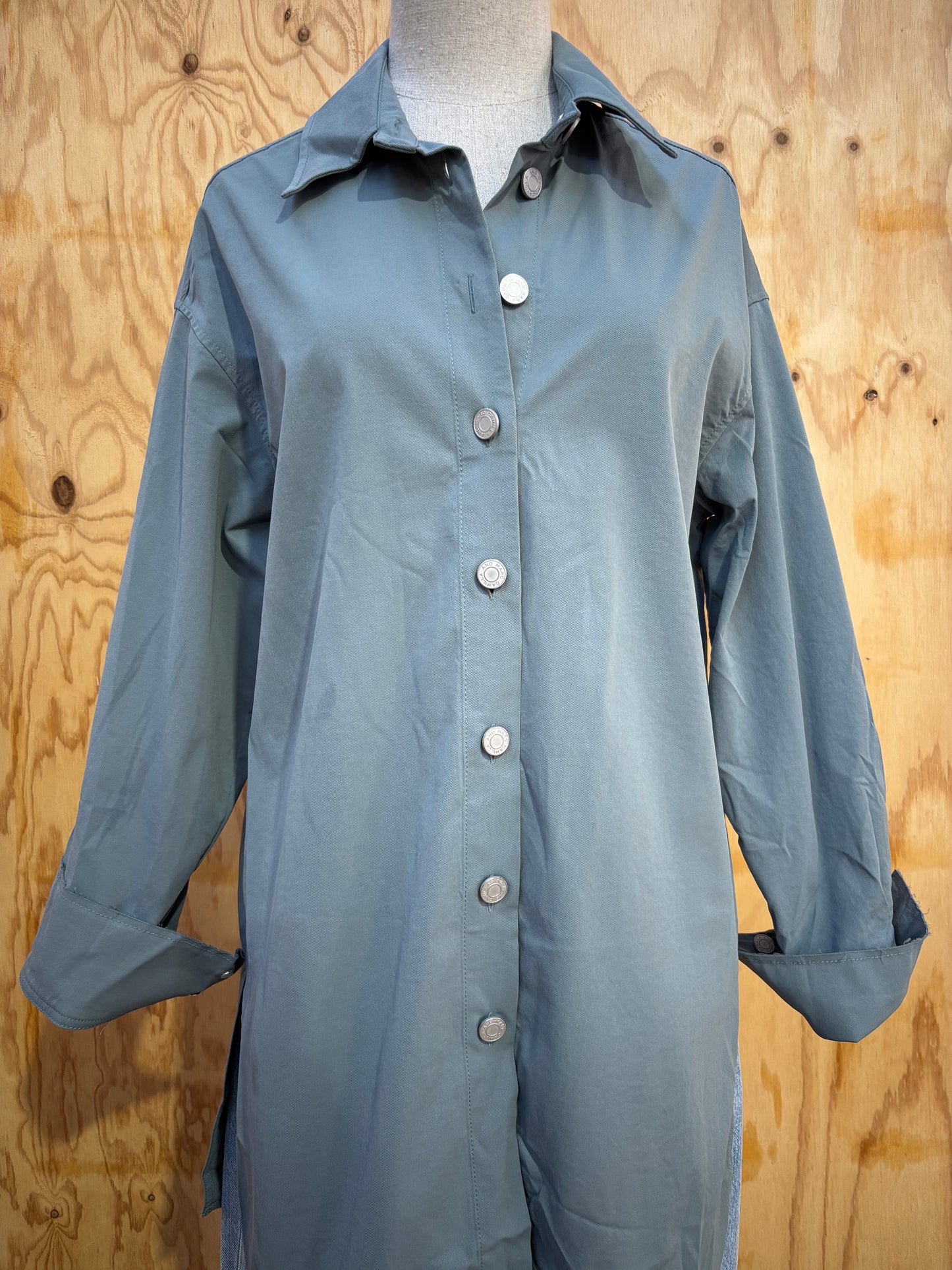 CAMILLA & MARC NELLE UTILITY SHACKET IN TEAL - SIZE XS/S