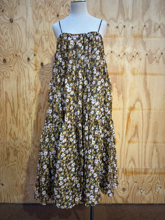 LEE MATHEWS ARIEL TIERED FLORAL DRESS - SIZE 2