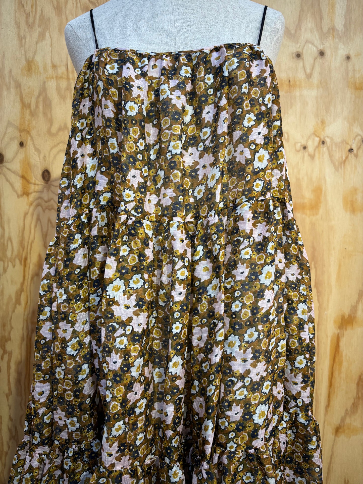 LEE MATHEWS ARIEL TIERED FLORAL DRESS - SIZE 2