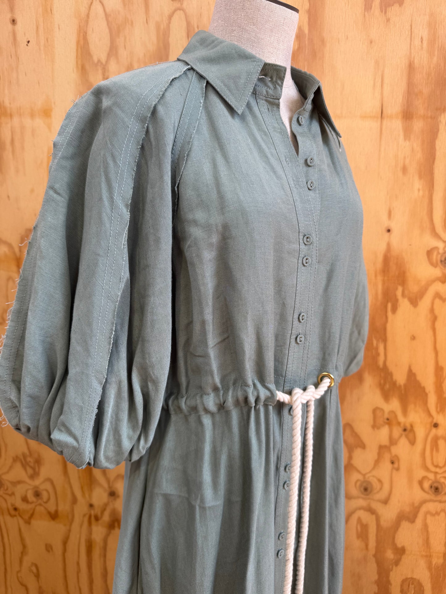 AJE BONJOUR BELTED SHIRT DRESS - SIZE 10