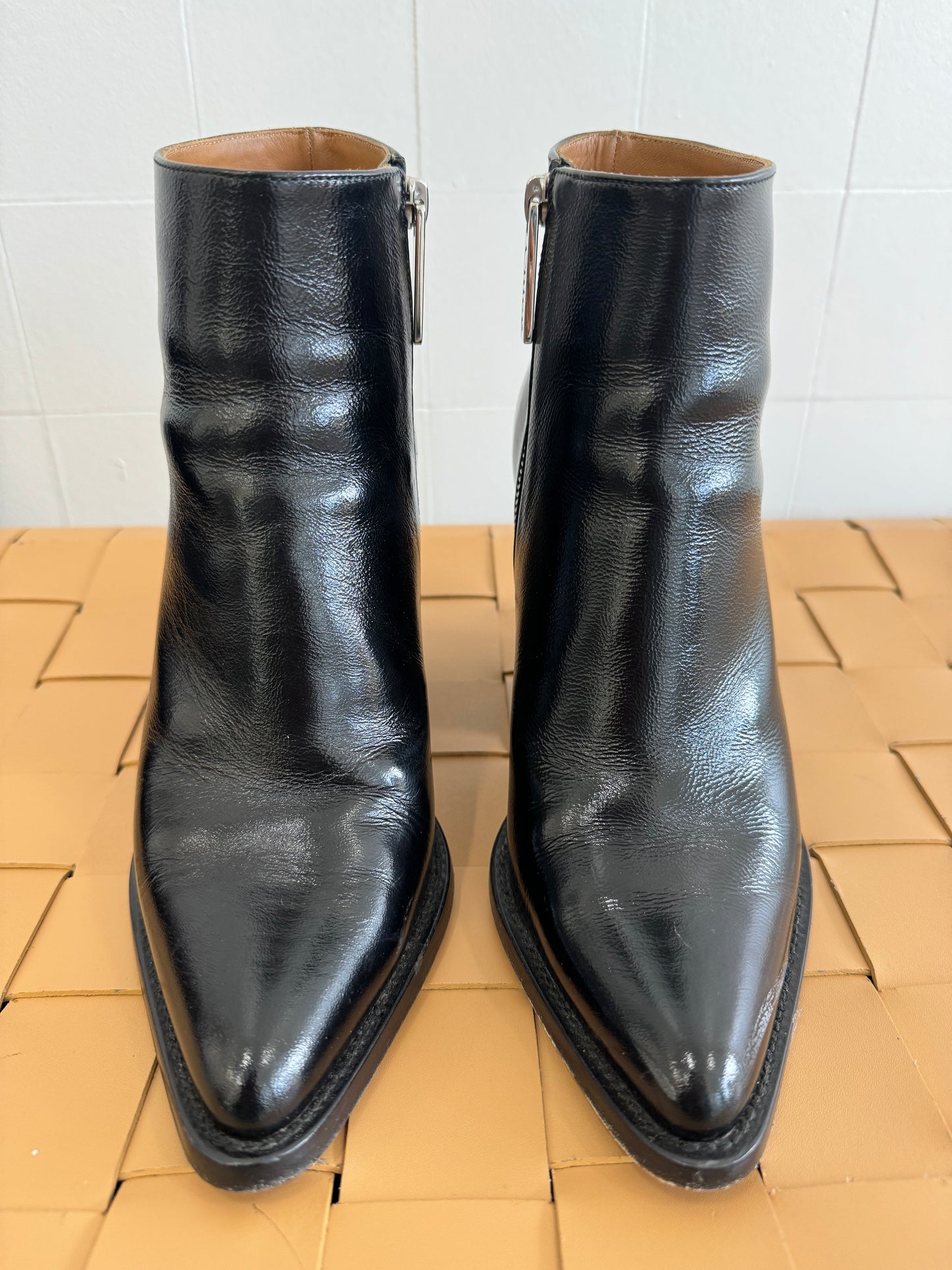 CHLOE BLACK ANKLE BOOTS - SIZE 39