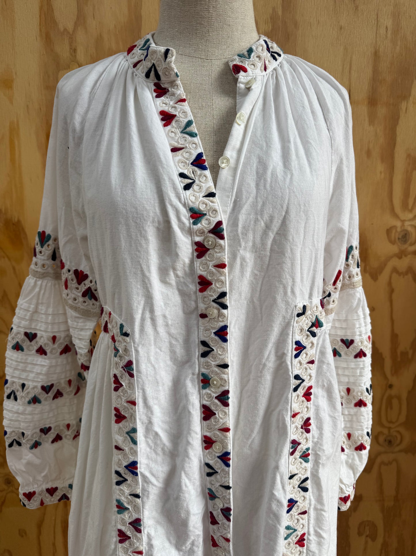 SEA NEW YORK ALICIA EMBROIDERY MAXI DRESS - SIZE M