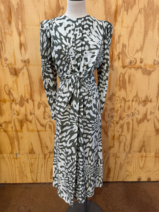 ROHE SILK TURBAN TWIST DRESS - SIZE 6