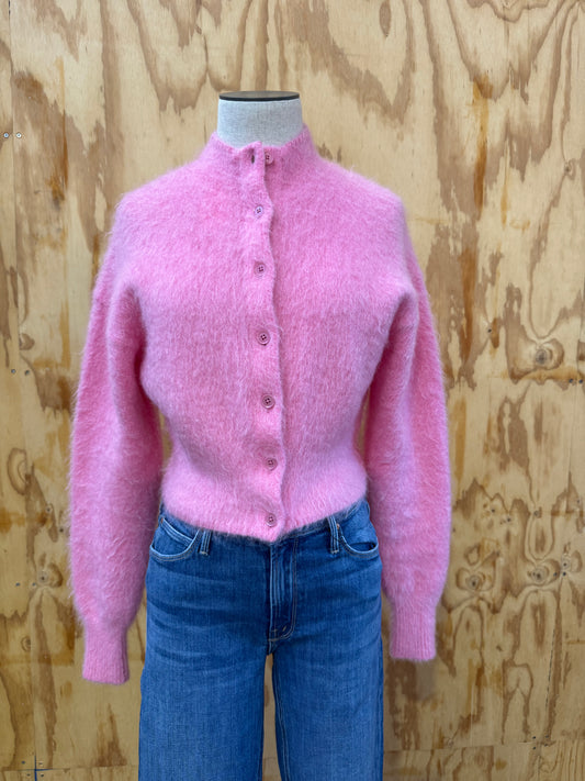SCANLAN THEODORE MOHAIR CROPPED CARDIGAN - SIZE S