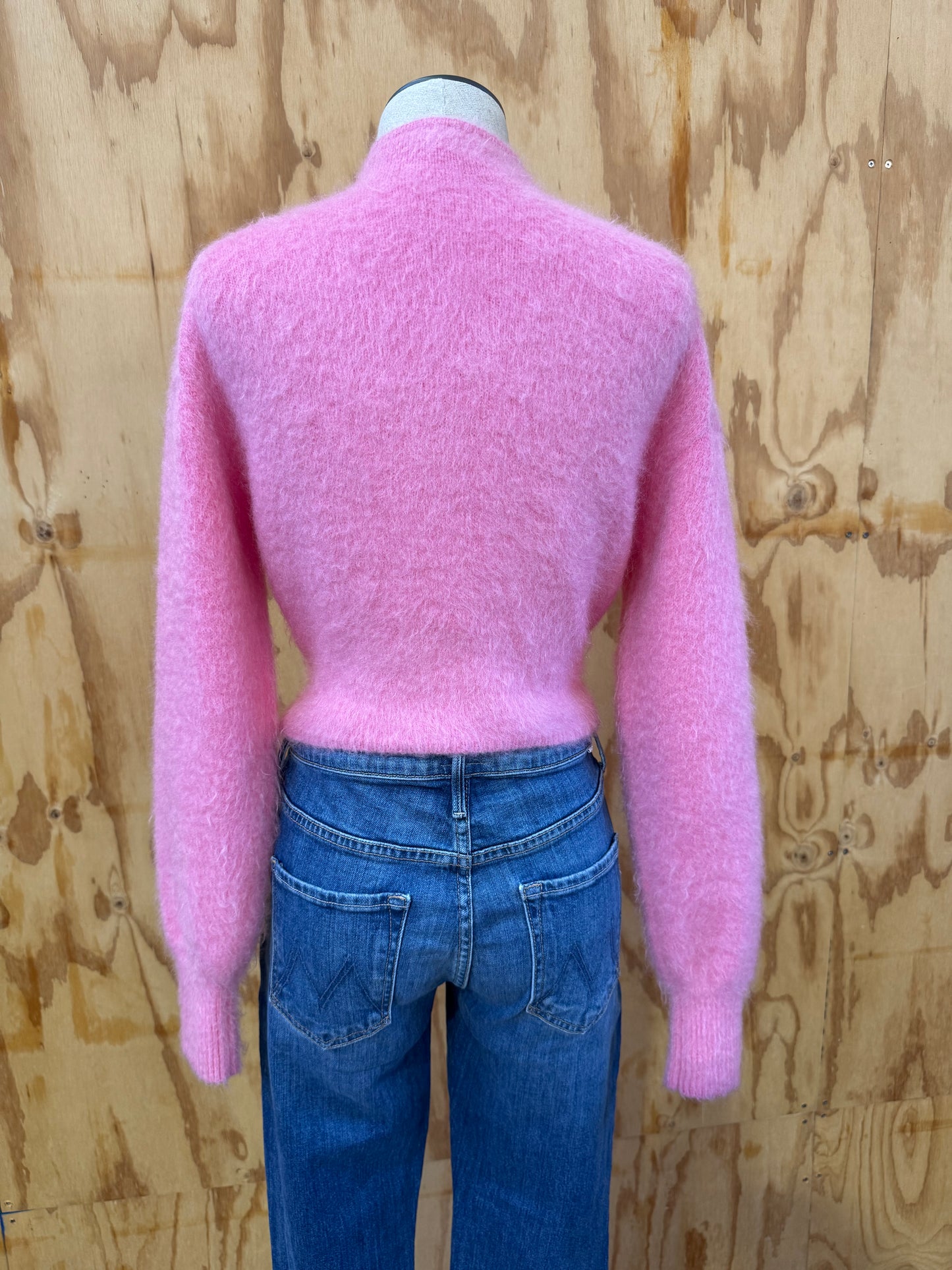 SCANLAN THEODORE MOHAIR CROPPED CARDIGAN - SIZE S
