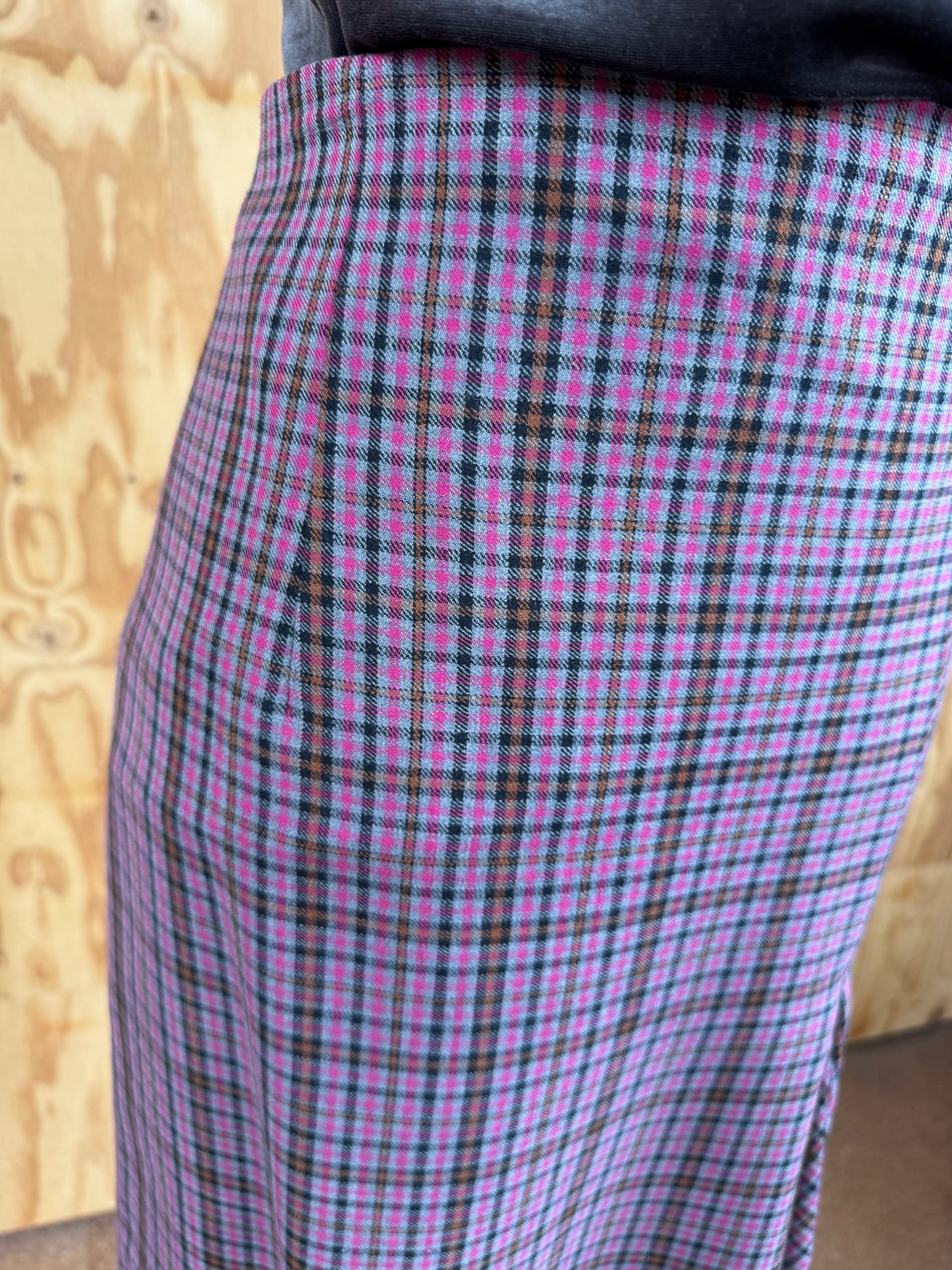 SCANLAN THEODORE ASYMMETRICAL CHECK SKIRT - SIZE 10