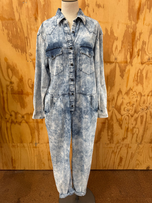ISABEL MARANT IDESIA DEMIN JUMPSUIT - SIZE 40