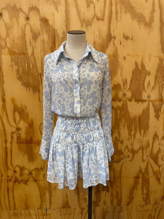 HANSEN & GRETEL LOLITA PAISLEY SKIRT AND JULES SHIRT SET - SIZE M